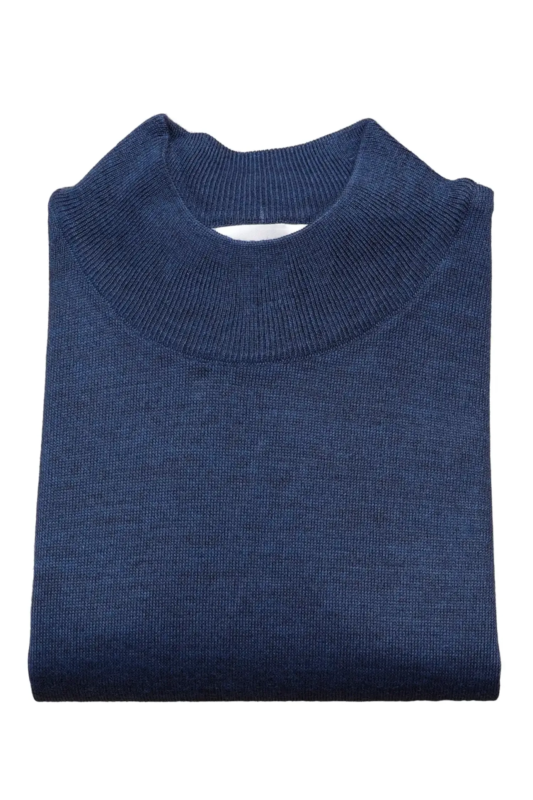 Blue Turtleneck Sweater