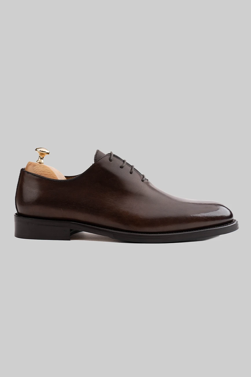 Brauner Oxford Cap-Toe-Schuh aus Kalbsleder