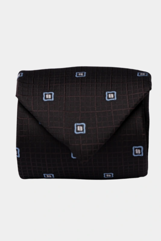 Brown Micro-Square Microfiber Tie