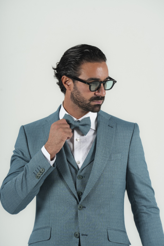 Turquoise Modern Fit Single-Breasted Suit