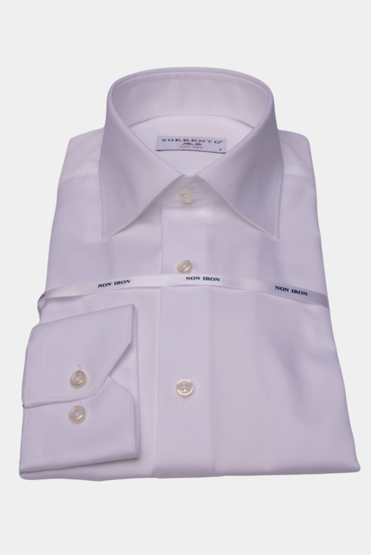 Weisses Baumwoll-Smokingshirt