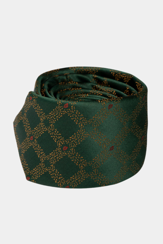 Green Micro-Diamond Microfiber Tie