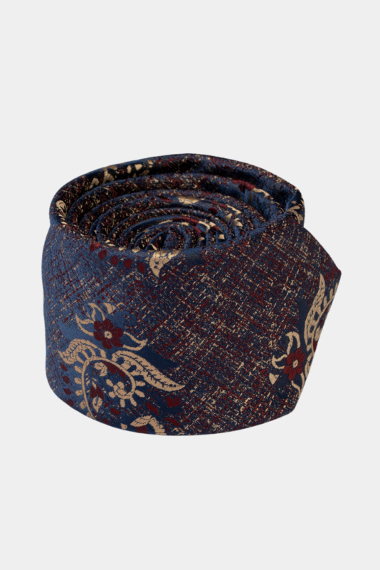 Bordo Paisley Microfiber Tie