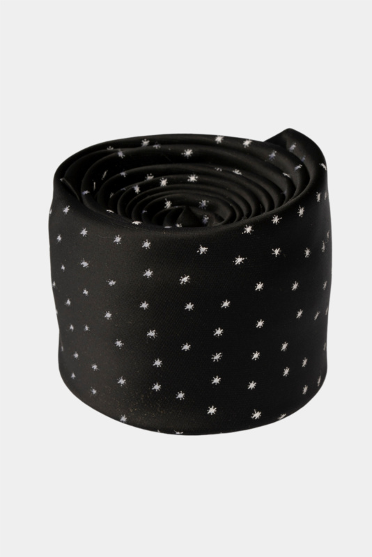 Black Micro Dot Microfiber Tie