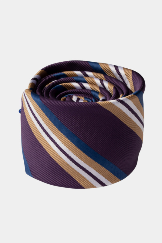 Indigo Striped Microfiber Tie