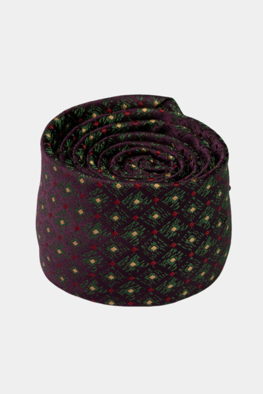 Bordo Geometric Microfiber Tie