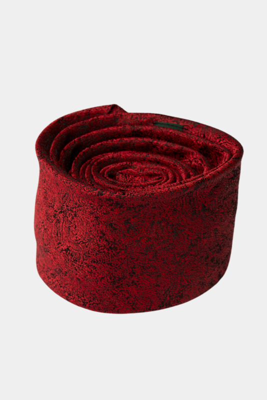 Red Textured Microfiber Tie