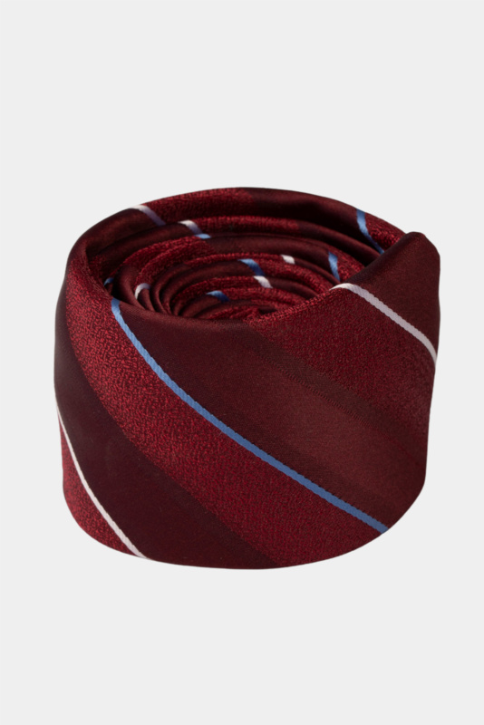 Bordo Striped Microfiber Tie
