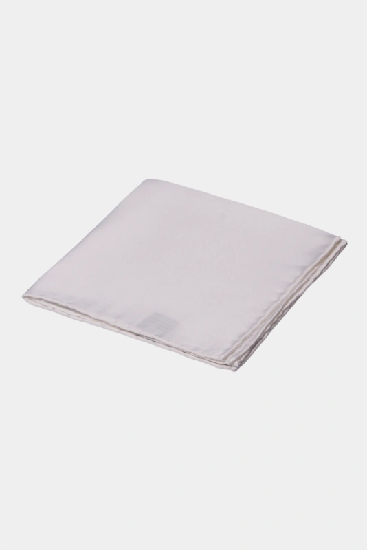 White Microfiber Pocket Square