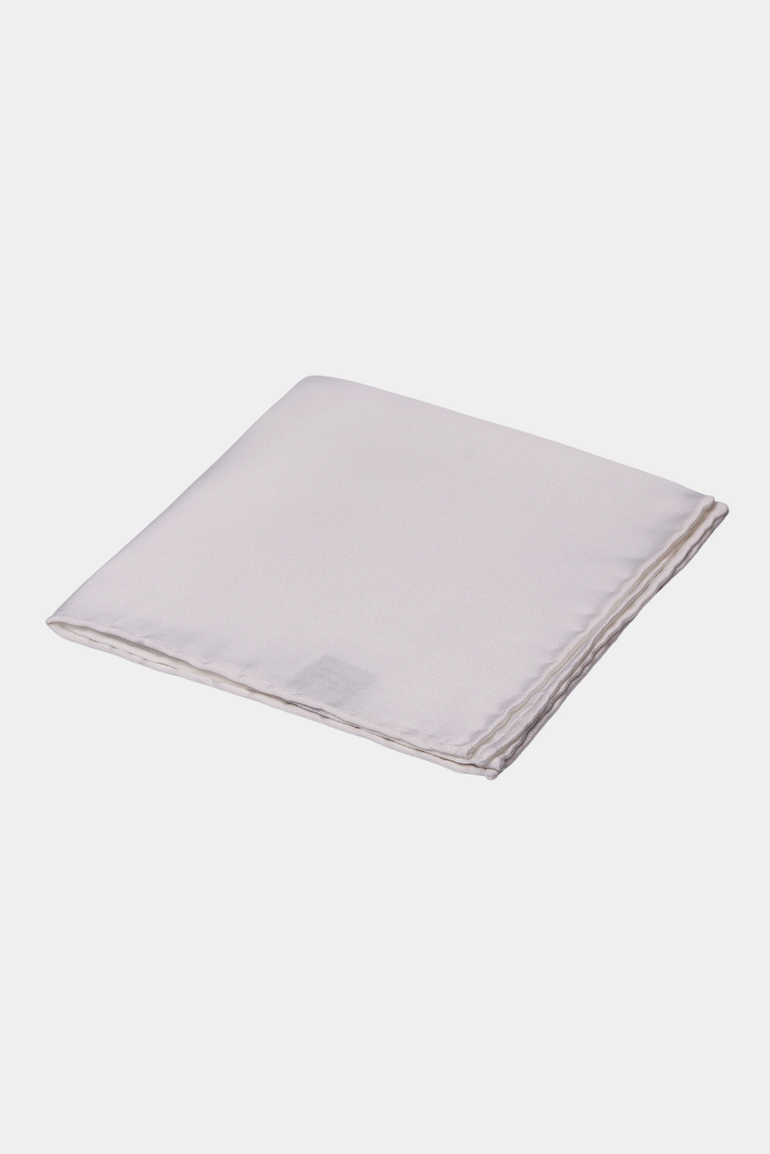 White Microfiber Pocket Square